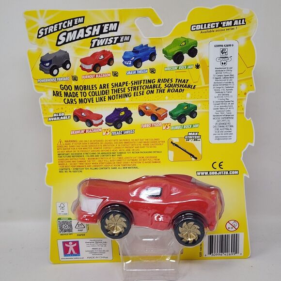 Goo Jit Zu Squishable Car Burnout Blazagon Toy Vehicle Ride Red Collectors Item - Picture 6 of 9